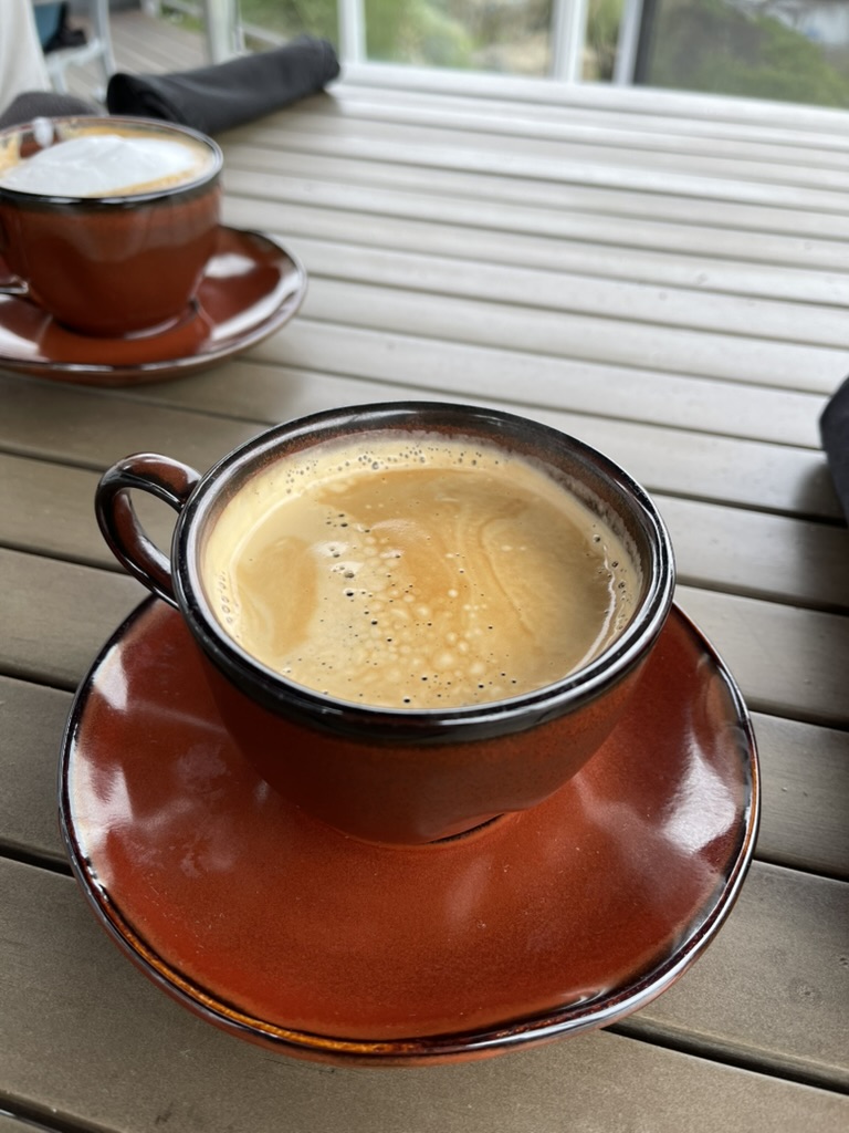 Espresso in a red cup